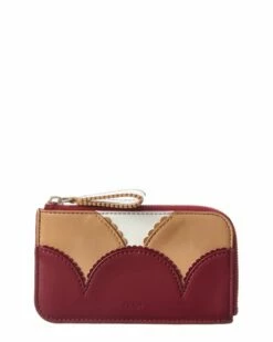 Chloé Linda Leather Card Case Women Wallets & Card Cases