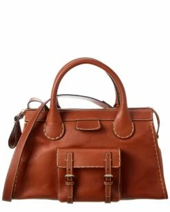 Chloé Edith Day Medium Leather Satchel Women Satchels & Top Handles