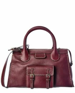 Chloé Edith Day Medium Leather Satchel Women Satchels & Top Handles