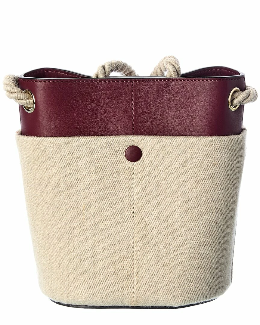 Chloé Key Small Linen & Leather Bucket Bag Women Bucket Bags - Image 2