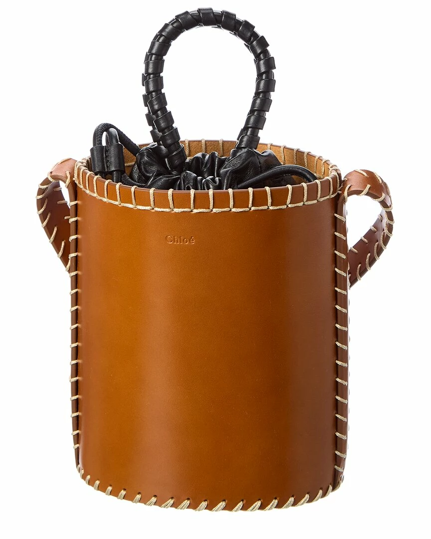 Chloé Louela Mini Leather Bucket Bag Women Bucket Bags