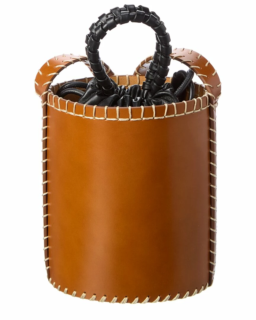 Chloé Louela Mini Leather Bucket Bag Women Bucket Bags - Image 2