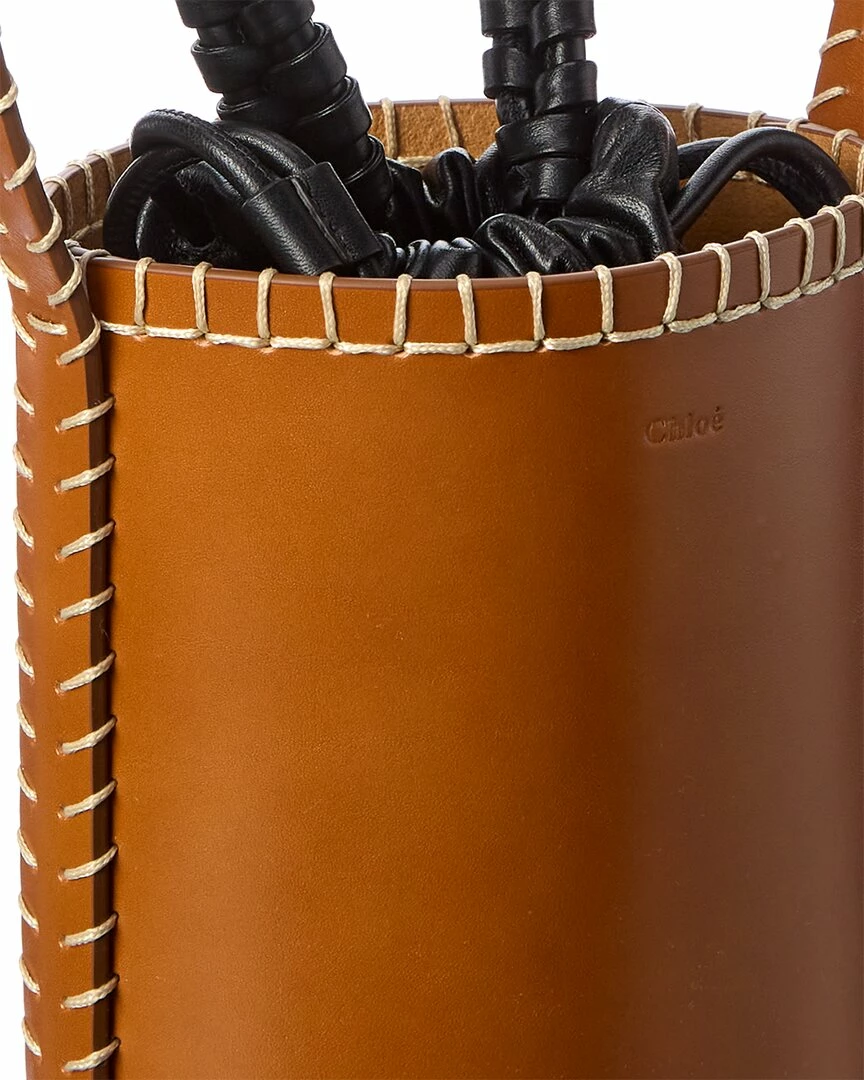 Chloé Louela Mini Leather Bucket Bag Women Bucket Bags - Image 3