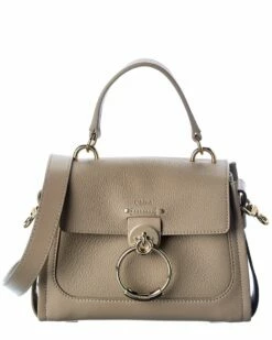 Chloé Tess Day Mini Leather Shoulder Bag Women Satchels & Top Handles