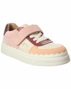 Chloé Lauren Leather & Suede Sneaker Women Fashion Sneakers