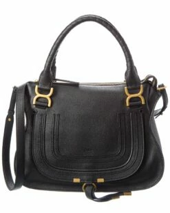 Chloé Marcie Medium Leather Satchel Women Satchels & Top Handles