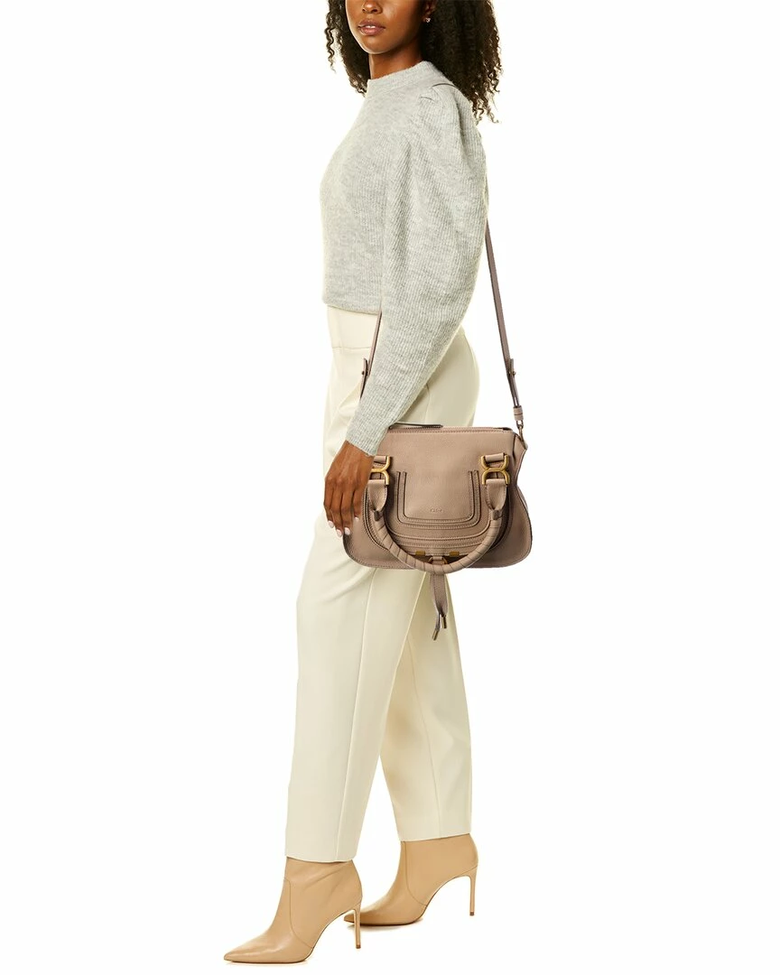 Chloé Chloe Marcie Small Leather Satchel Women Satchels & Top Handles - Image 4