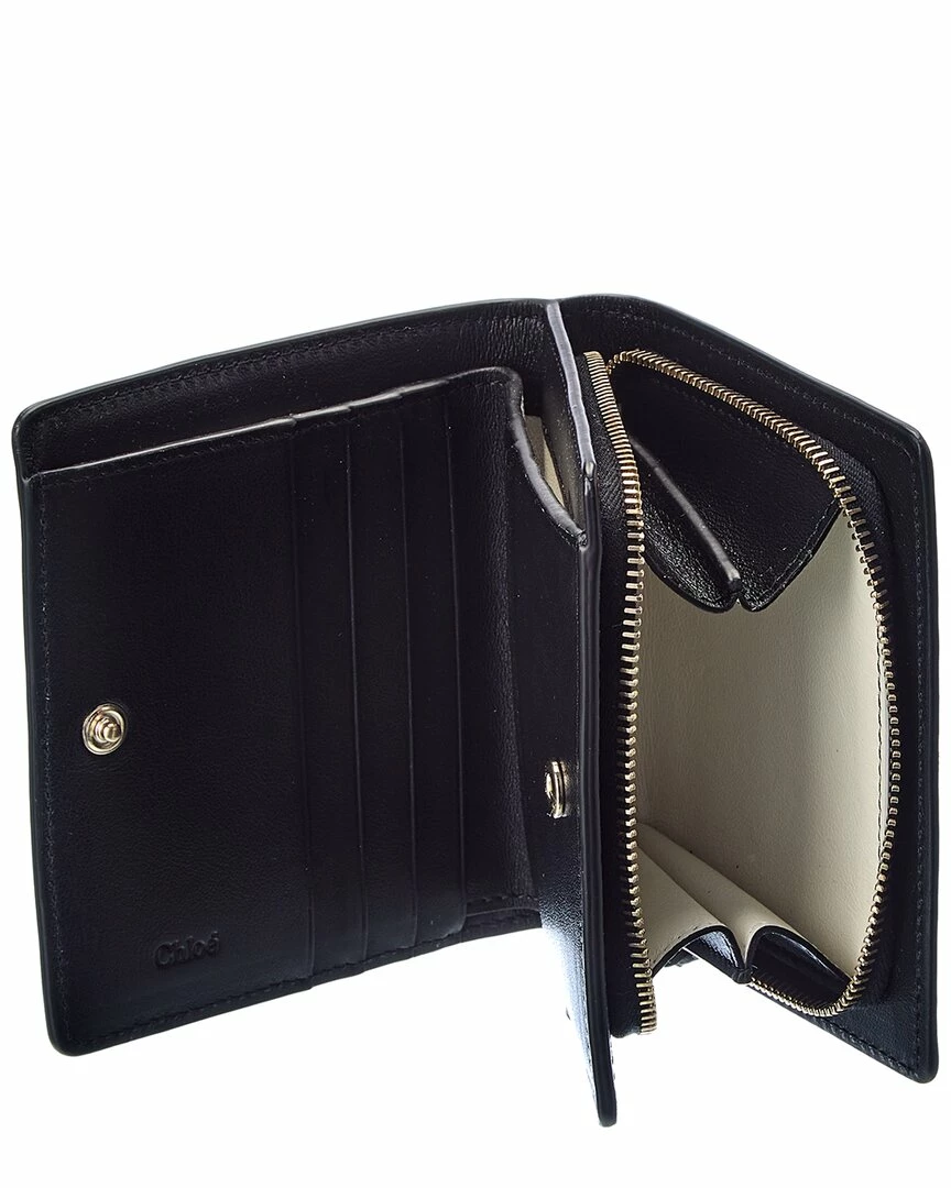 Chloé Sense Leather Compact Wallet Women Wallets & Card Cases - Image 4