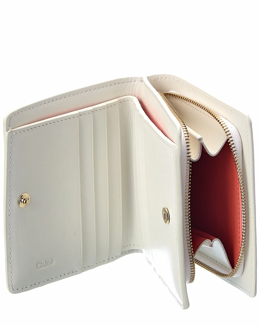 Chloé Sense Leather Compact Wallet Women Wallets & Card Cases - Image 4