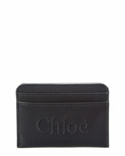 Chloé Sense Leather Card Holder Women Wallets & Card Cases