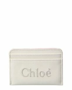Chloé Sense Leather Card Holder Women Wallets & Card Cases