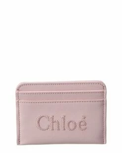 Chloé Sense Leather Card Holder Women Wallets & Card Cases