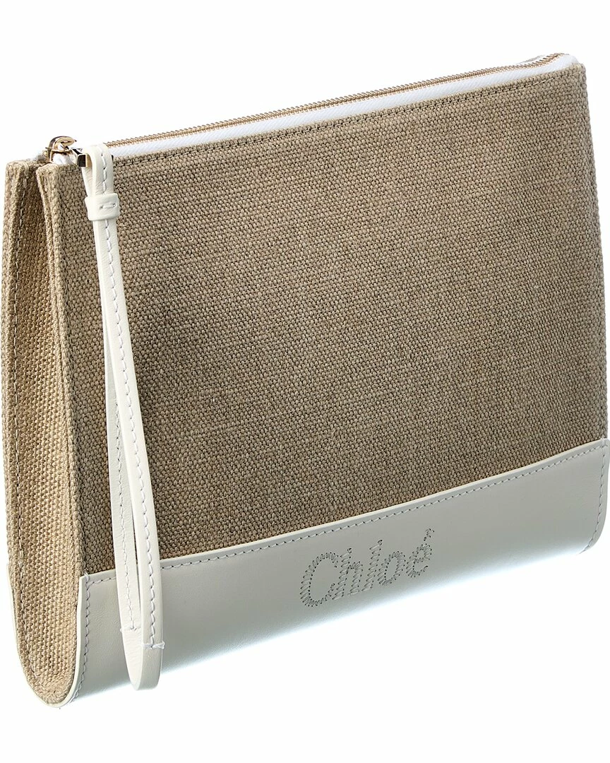 Chloé Sense Canvas & Leather Pochette Women Wallets & Card Cases - Image 3