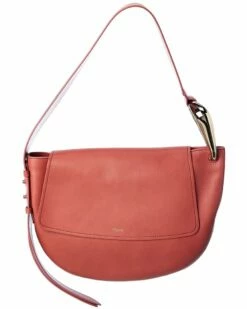Chloé Kiss Leather Hobo Bag Women Shoulder Bags