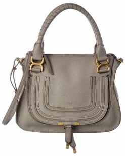 Chloé Marcie Medium Leather Satchel Women Satchels & Top Handles