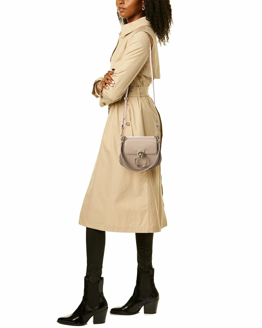 Chloé Tess Small Leather & Suede Shoulder Bag Women Shoulder Bags - Image 4