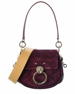 Chloé Chloe Tess Small Suede Shoulder Bag Women Shoulder Bags
