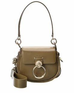 Chloé Tess Small Leather & Suede Shoulder Bag Women Shoulder Bags