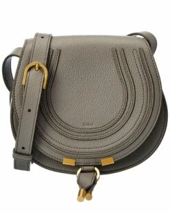 Chloé Marcie Small Leather Saddle Bag Women Shoulder Bags