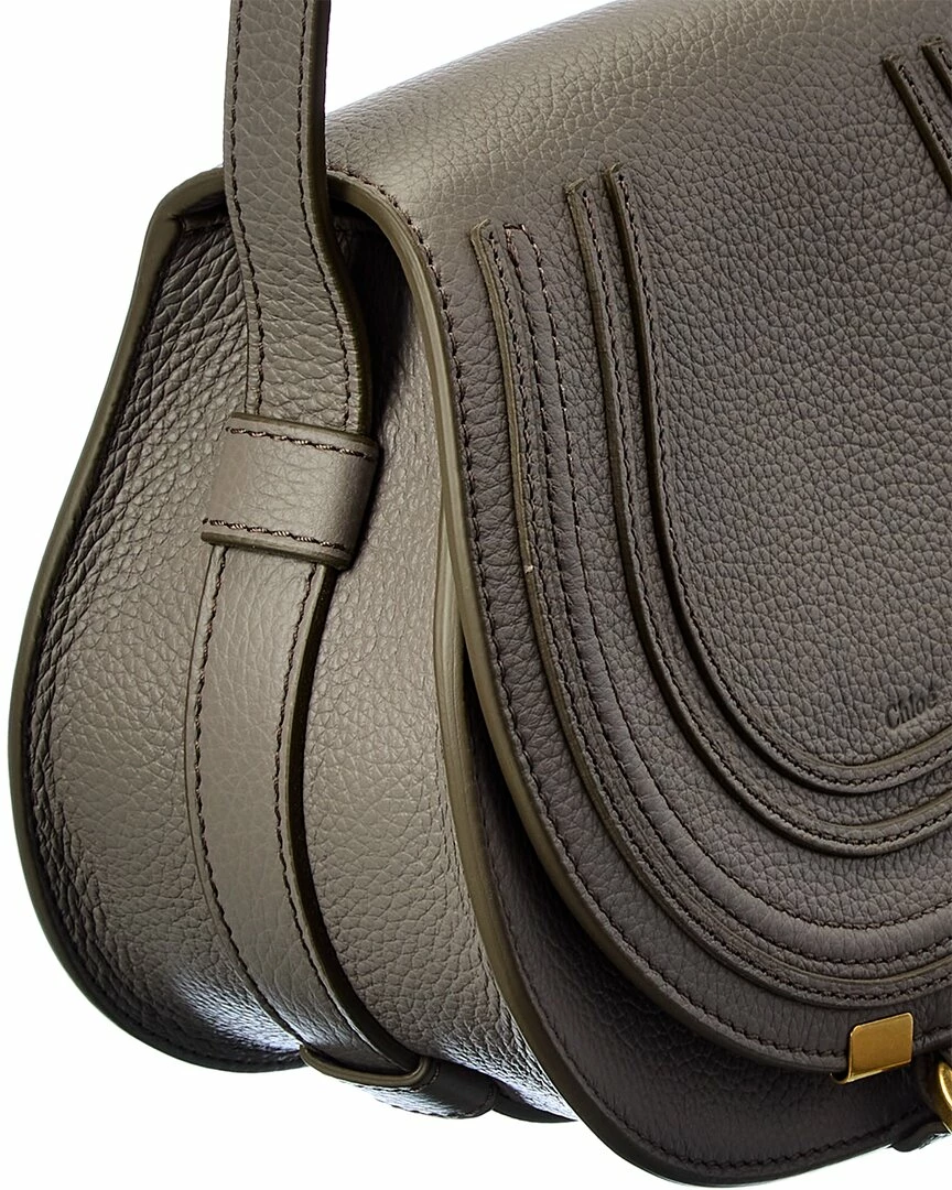Chloé Marcie Small Leather Saddle Bag Women Shoulder Bags - Image 3