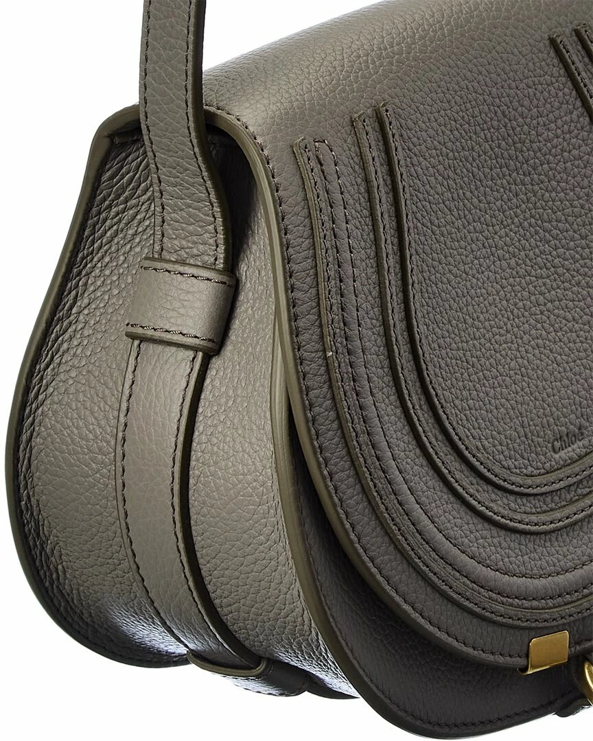 Chloé Marcie Small Leather Saddle Bag Women Shoulder Bags - Image 3