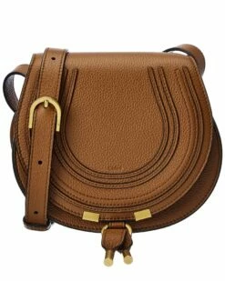 Chloé Marcie Small Leather Saddle Bag Women Shoulder Bags