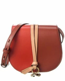 Chloé Alphabet Mini Leather Saddle Bag Women Shoulder Bags