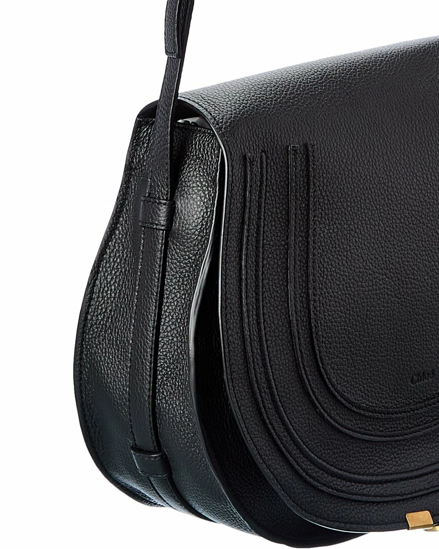 Chloé Marcie Medium Leather Saddle Bag Women Shoulder Bags - Image 3
