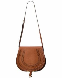 Chloé Marcie Medium Leather Saddle Bag Women Shoulder Bags