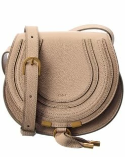 Chloé Marcie Small Leather Saddle Bag Women Shoulder Bags