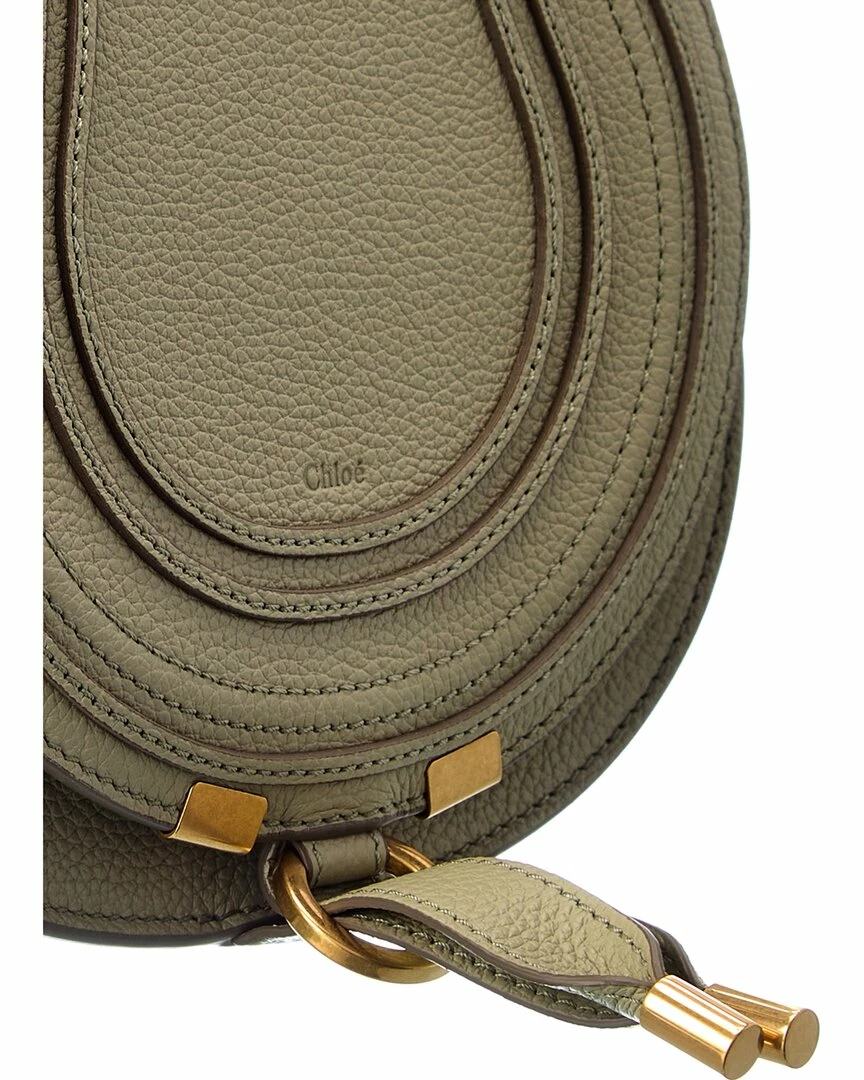 Chloé Marcie Small Leather Saddle Bag Women Shoulder Bags - Image 3