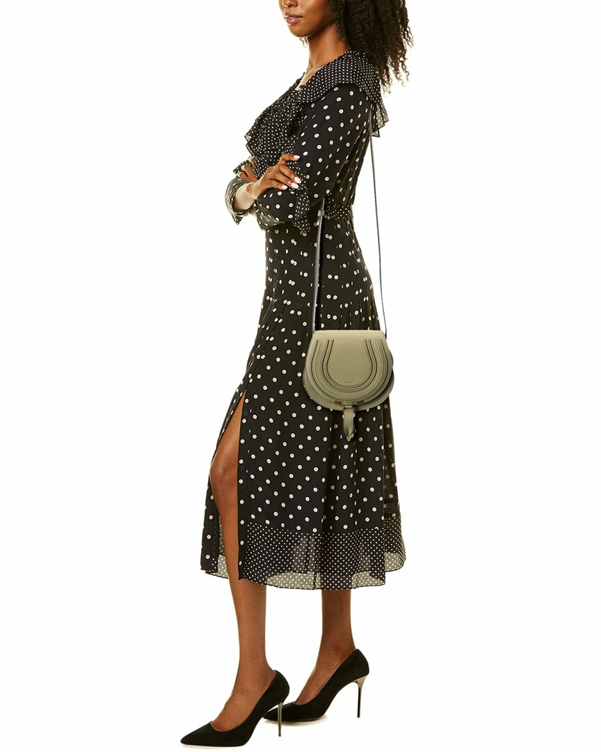 Chloé Marcie Small Leather Saddle Bag Women Shoulder Bags - Image 4