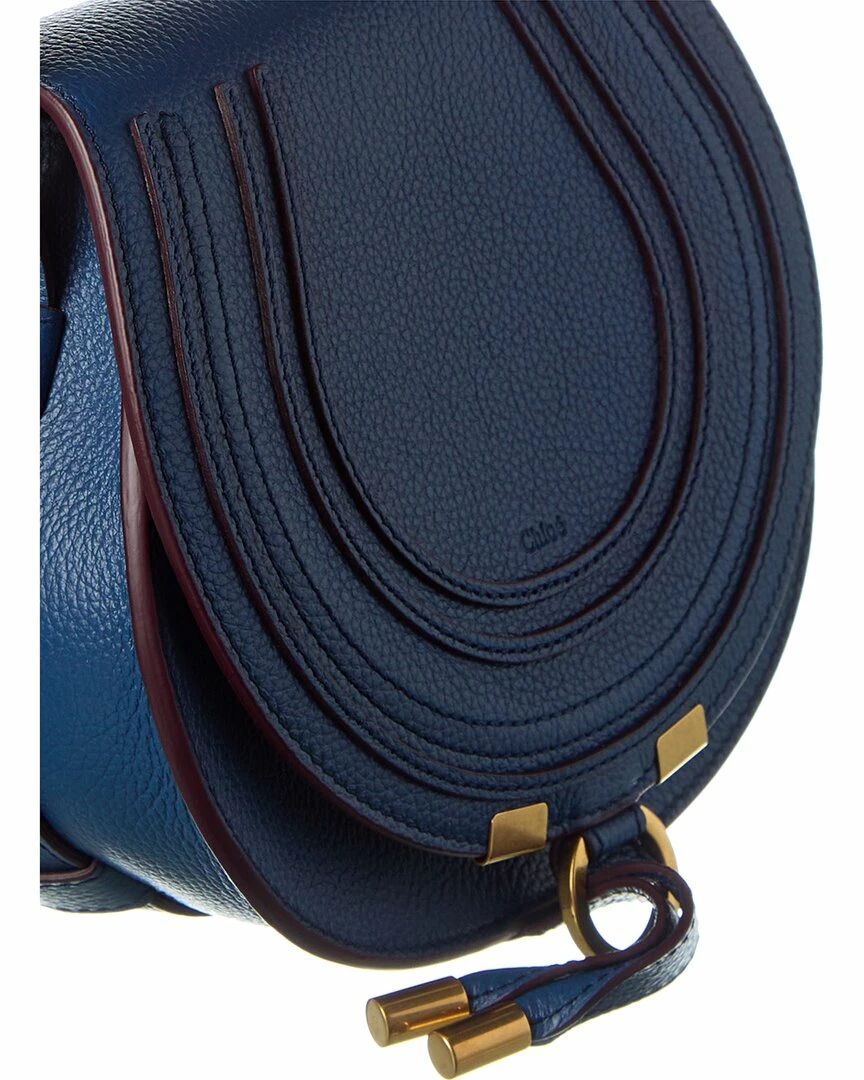 Chloé Marcie Small Leather Saddle Bag Women Shoulder Bags - Image 3
