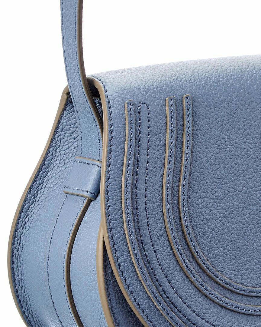 Chloé Marcie Small Leather Saddle Bag Women Crossbody Bags - Image 3