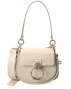 Chloé Tess Small Leather & Suede Shoulder Bag Women Shoulder Bags