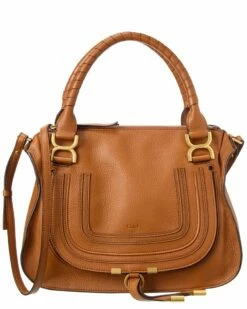 Chloé Marcie Medium Leather Satchel Women Satchels & Top Handles