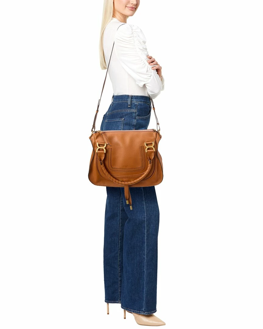 Chloé Marcie Medium Leather Satchel Women Satchels & Top Handles - Image 4