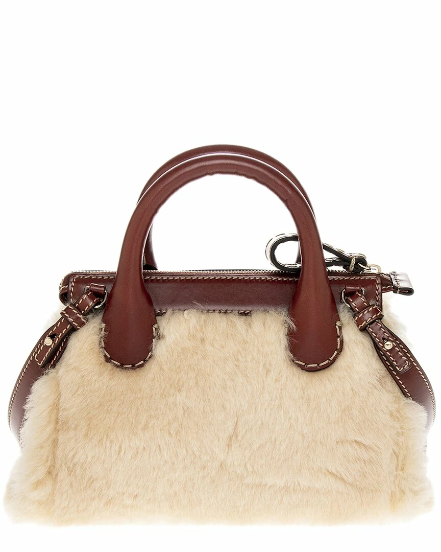 Chloé Edith Mini Bag Shearling & Leather Crossbody Women Shoulder Bags - Image 2