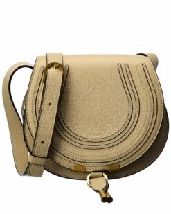 Chloé Marcie Small Leather Saddle Bag Women Shoulder Bags