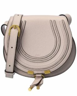 Chloé Marcie Small Leather Saddle Bag Women Shoulder Bags