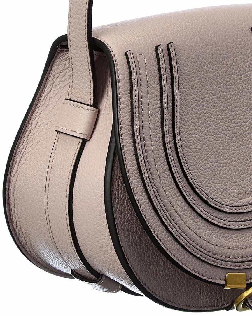 Chloé Marcie Small Leather Saddle Bag Women Shoulder Bags - Image 3