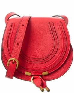 Chloé Marcie Small Leather Saddle Bag Women Shoulder Bags