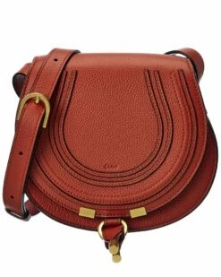 Chloé Marcie Small Leather Saddle Bag Women Shoulder Bags