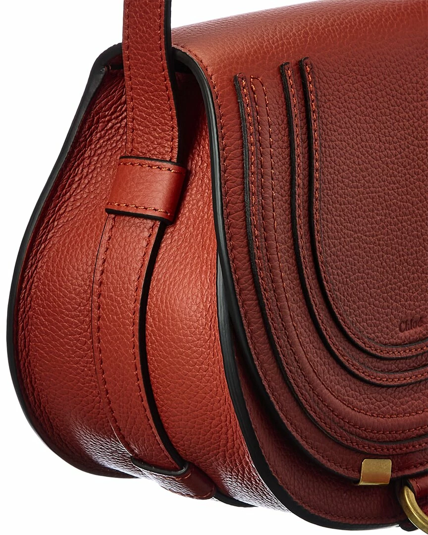 Chloé Marcie Small Leather Saddle Bag Women Shoulder Bags - Image 3