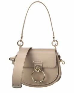 Chloé Tess Small Leather & Suede Shoulder Bag Women Shoulder Bags