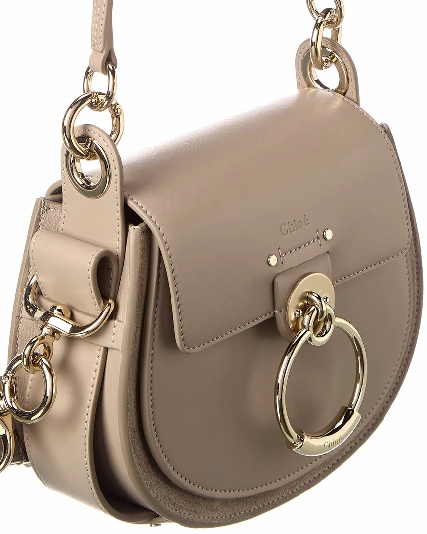 Chloé Tess Small Leather & Suede Shoulder Bag Women Shoulder Bags - Image 3