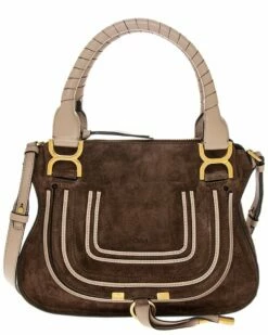 Chloé Marcie Small Suede & Leather Satchel Women Satchels & Top Handles