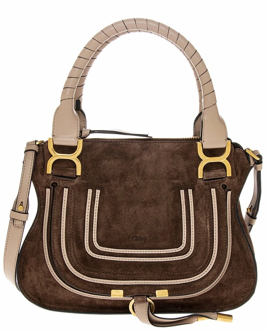 Chloé Marcie Small Suede & Leather Satchel Women Satchels & Top Handles