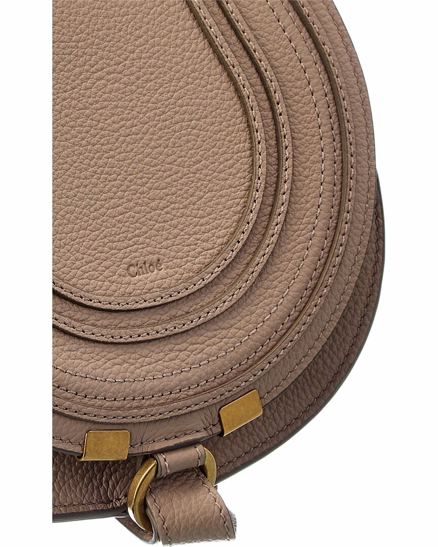 Chloé Marcie Small Leather Saddle Bag Women Shoulder Bags - Image 3