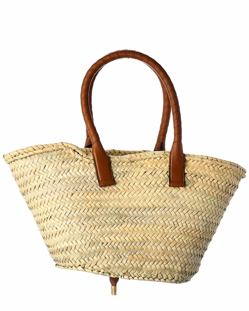 Chloé Marcie Medium Raffia & Leather Basket Tote Women Totes - Image 2